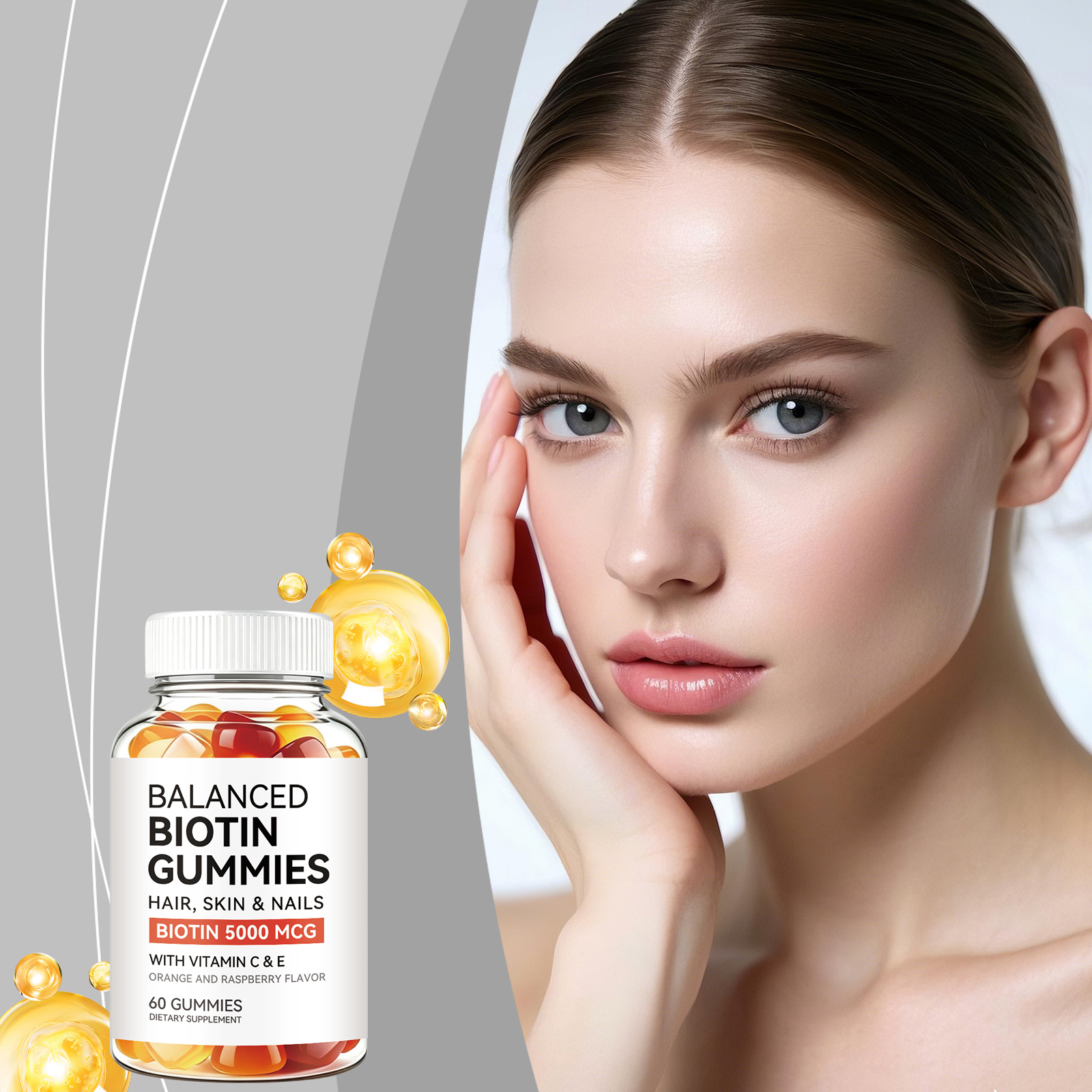 Hair Care Gummies - Gomitas de Biotina con Fórmula Equilibrada,